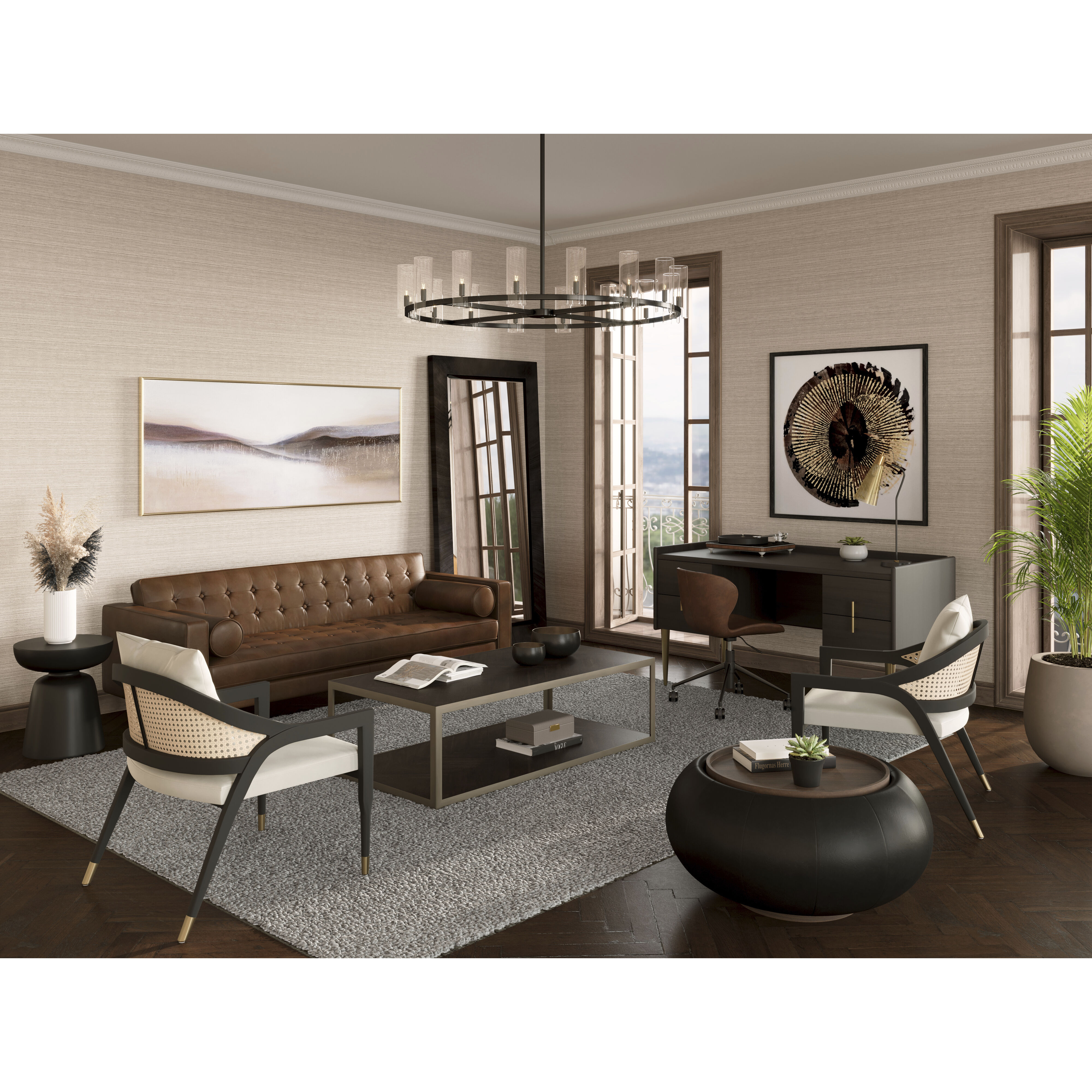 Dawn 25.75 inch 40.00 watt Antique Brass / Matte Black Table Lamp Portable Light